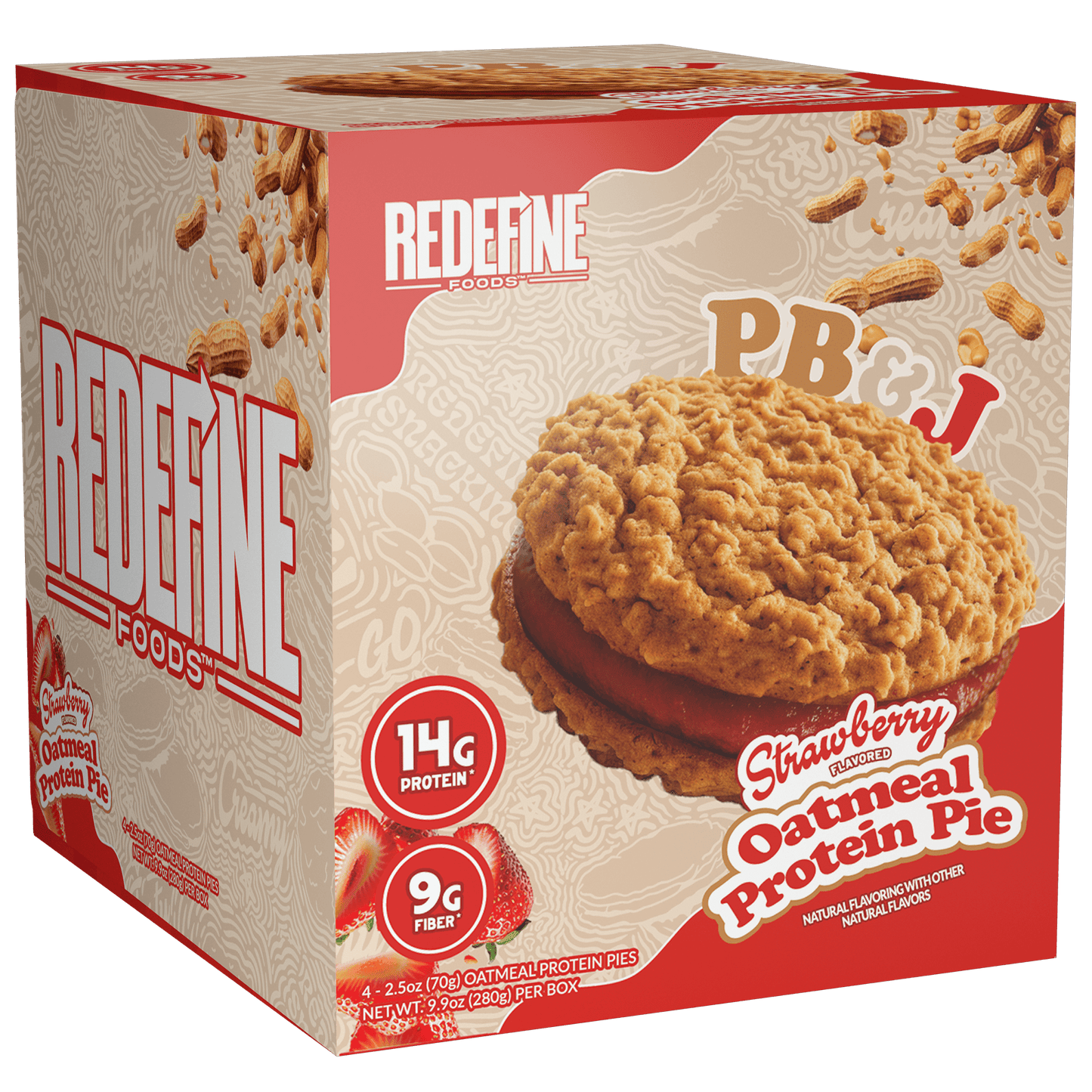 Peanut Butter & Jelly Oatmeal Protein Pie