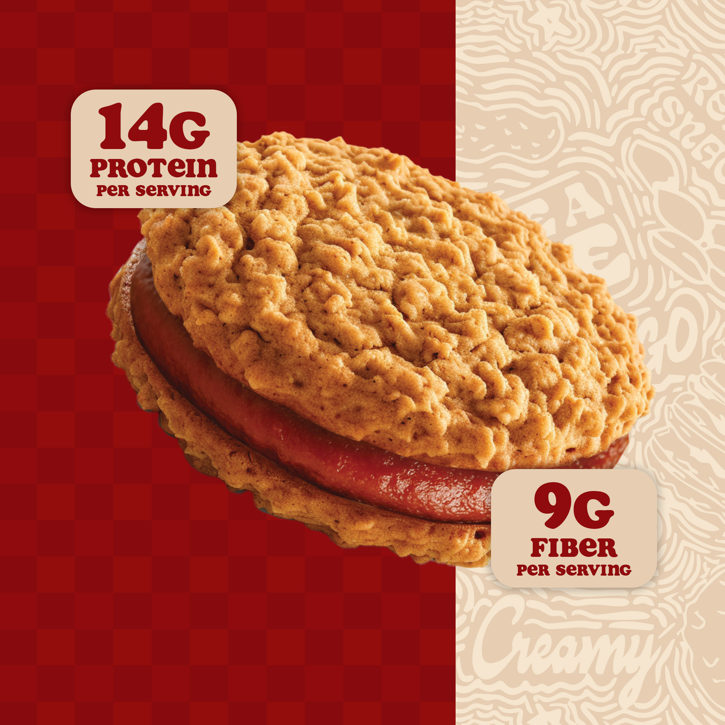 Peanut Butter & Jelly Oatmeal Protein Pie