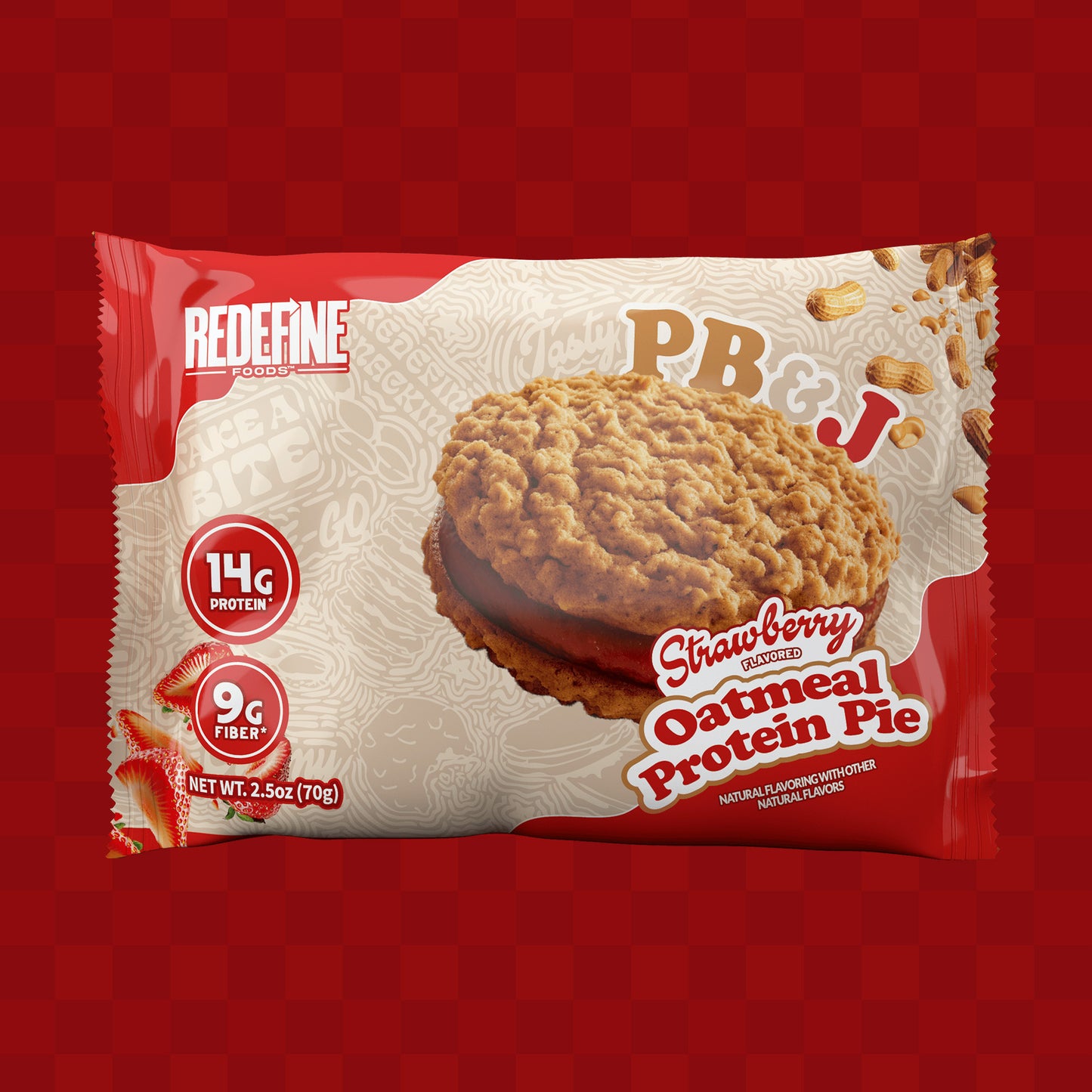 Peanut Butter & Jelly Oatmeal Protein Pie