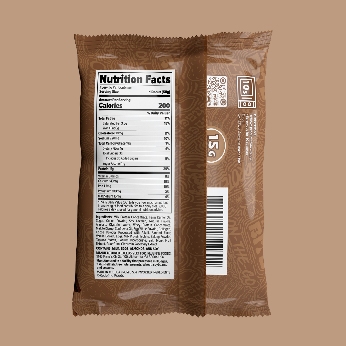 Individual Chocolate Protein Donut