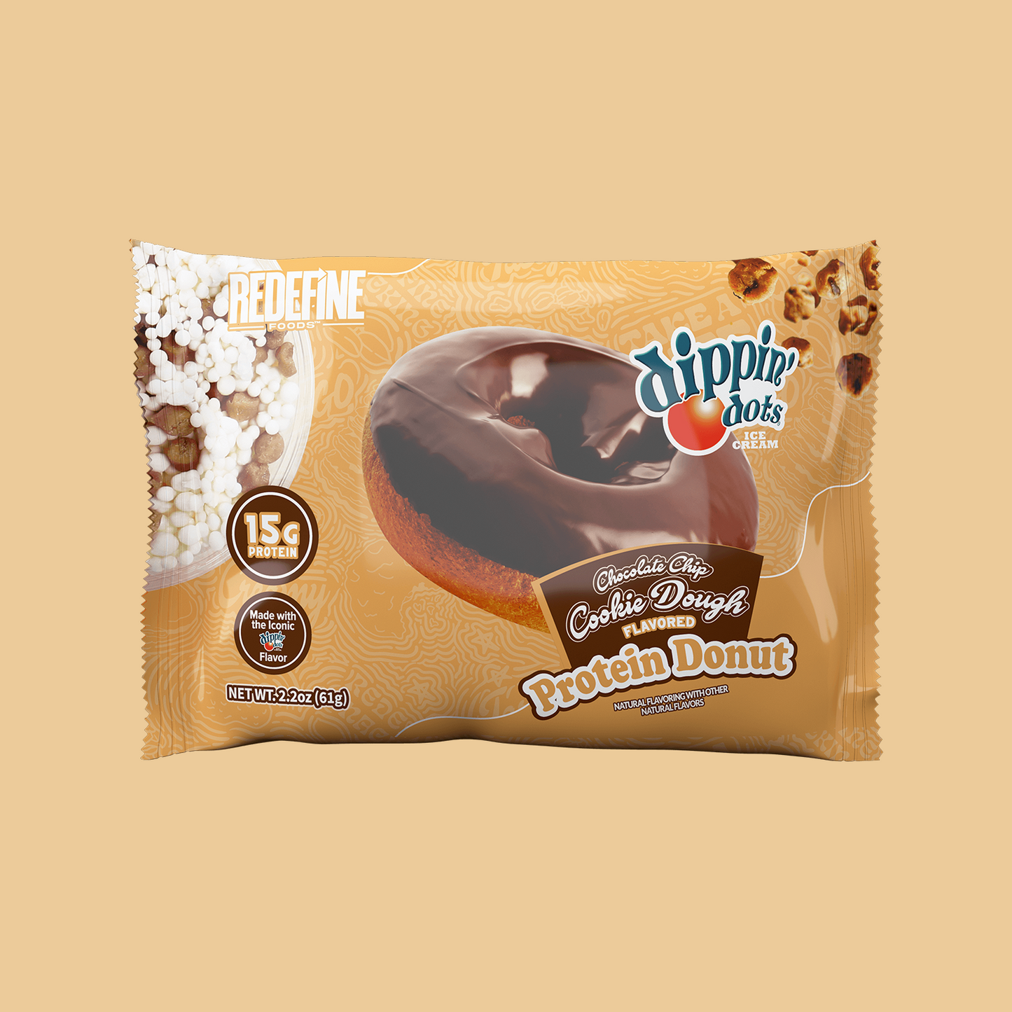 Dippin' Dots® Chocolate Chip Cookie Dough Protein Donut