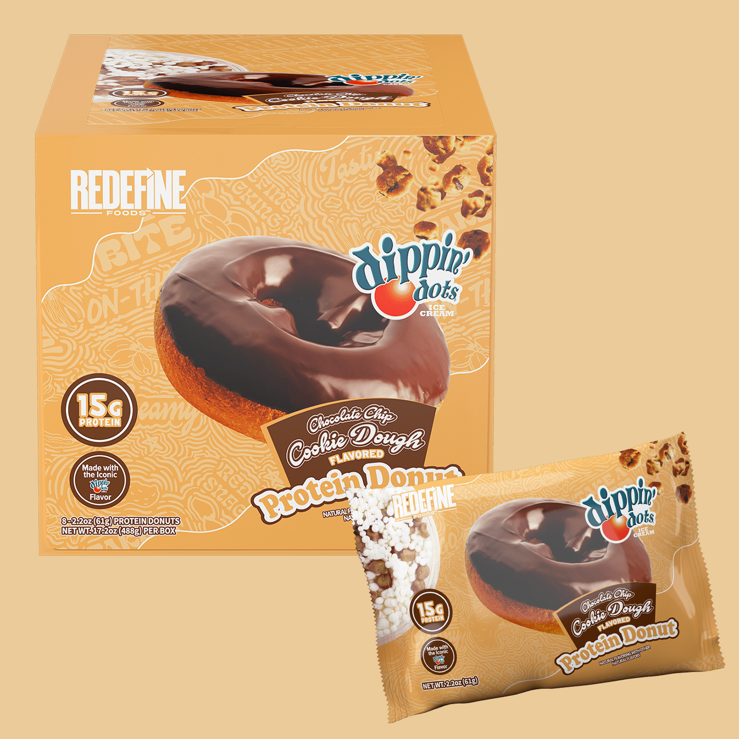 Dippin' Dots® Chocolate Chip Cookie Dough Protein Donut