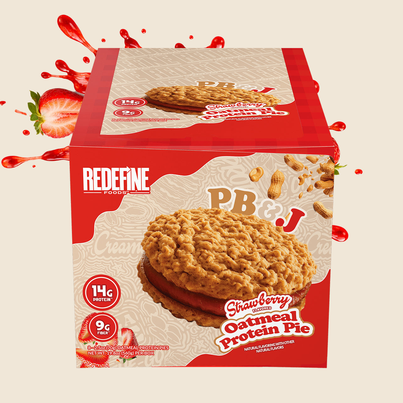 Peanut Butter & Jelly Oatmeal Protein Pie