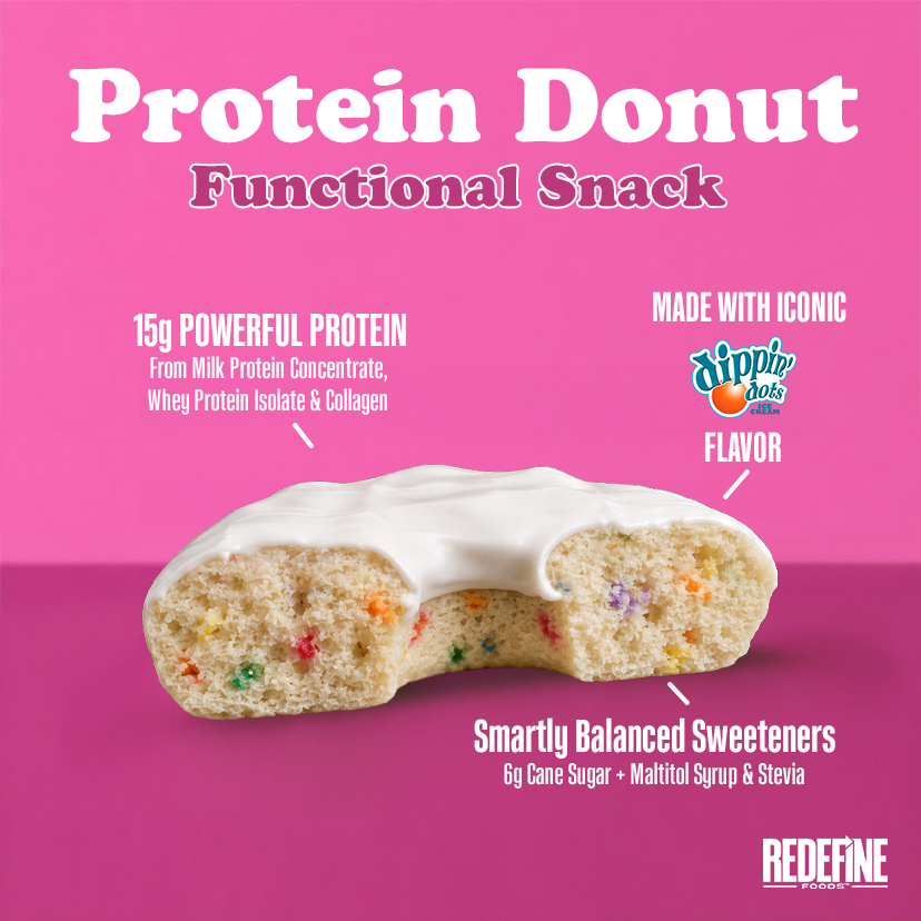 Dippin' Dots® Birthday Cake Protein Donut - Hover