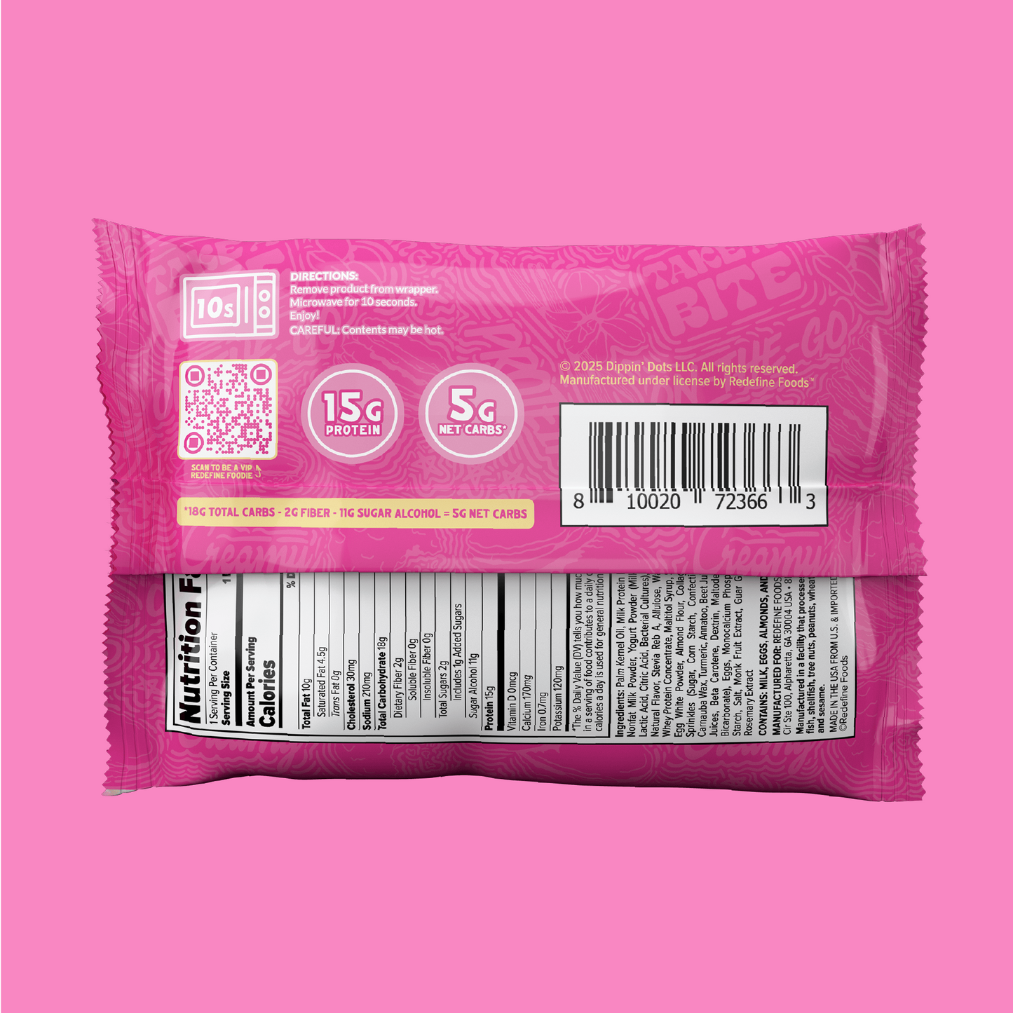 Dippin' Dots® Birthday Cake Protein Donut