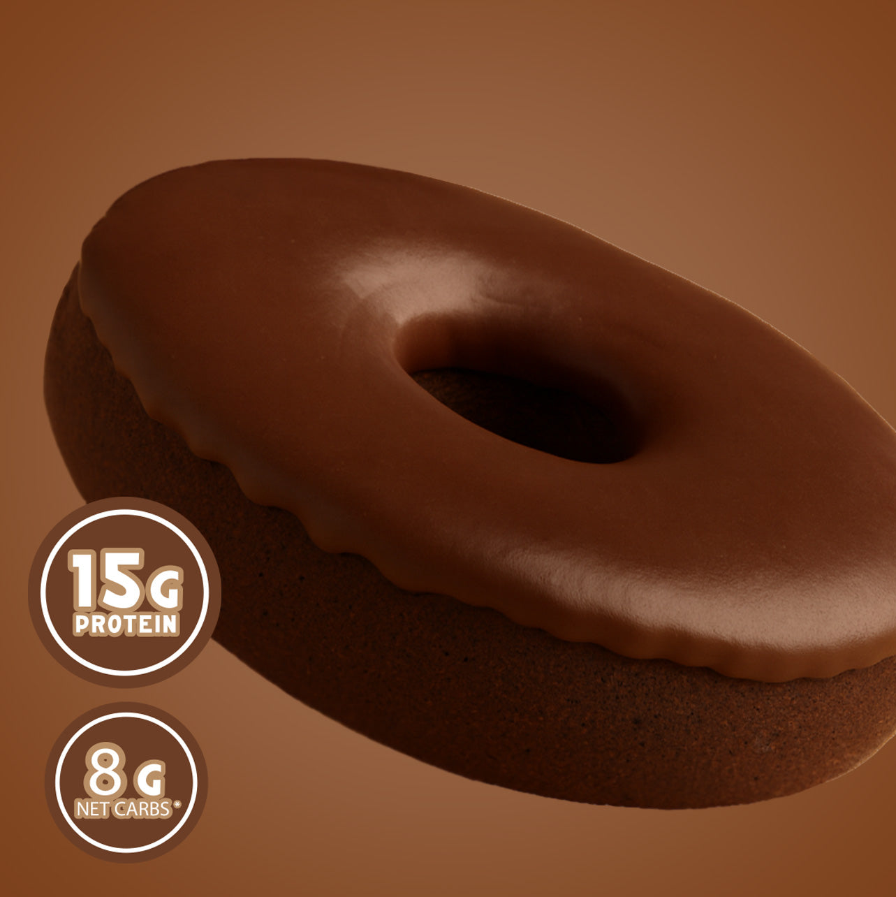 Chocolate Protein Donut - Hover