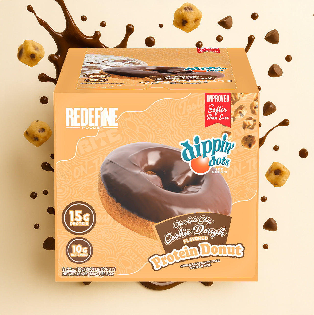 Dippin' Dots® Chocolate Chip Cookie Dough Protein Donut