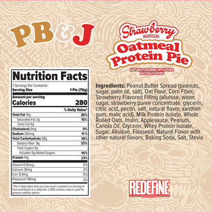 Peanut Butter & Jelly Oatmeal Protein Pie