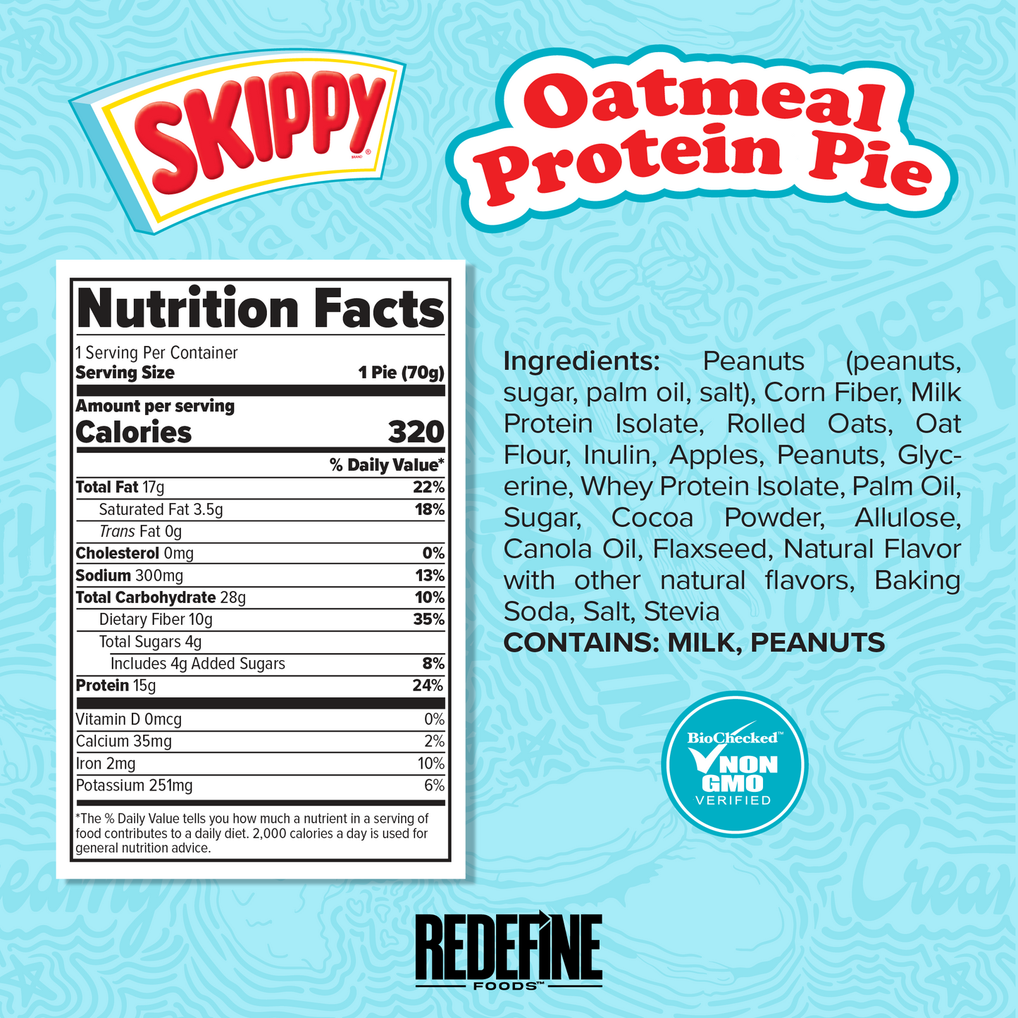 Oatmeal Protein Pie, Skippy Chocolate