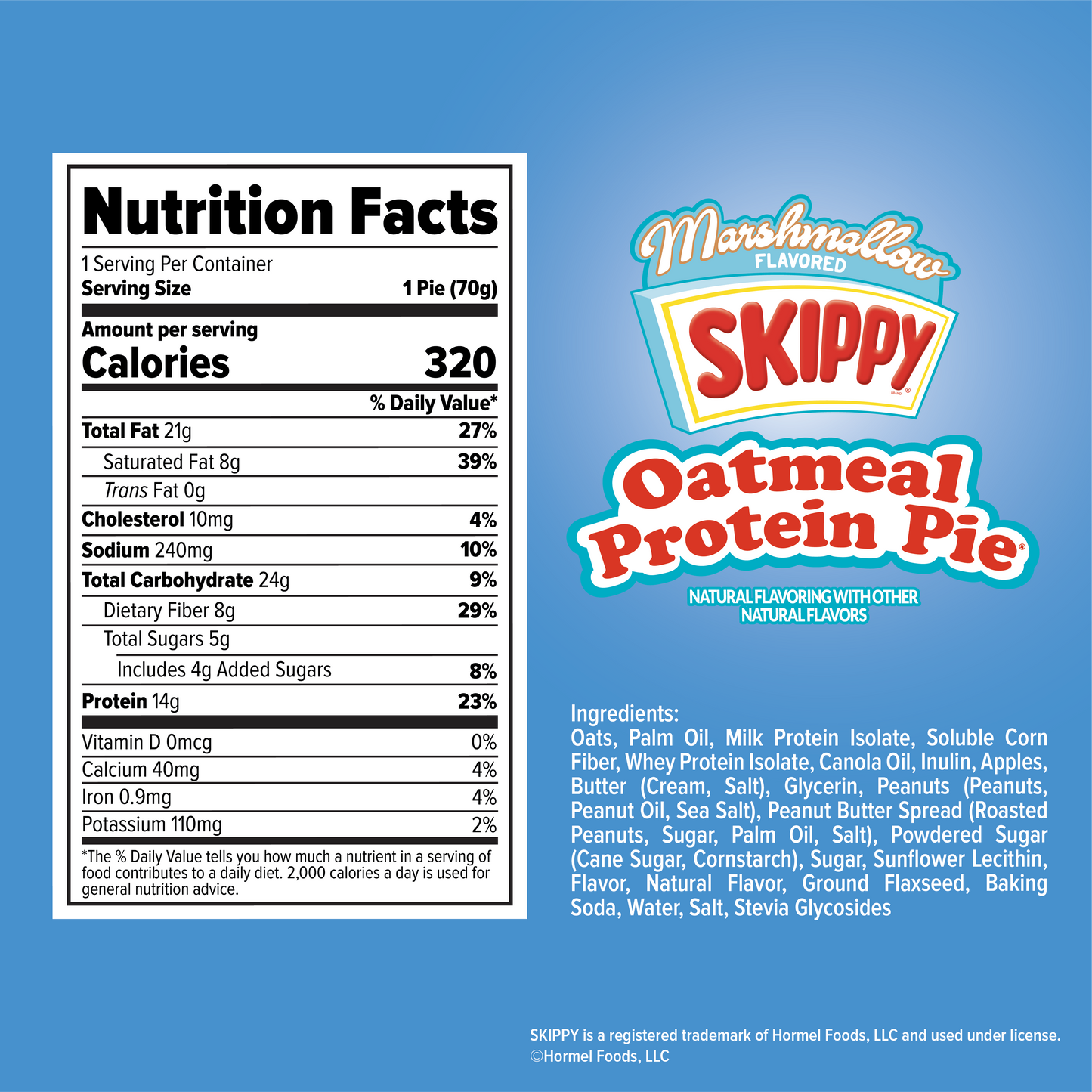 Oatmeal Protein Pie, SKIPPY® Marshmallow