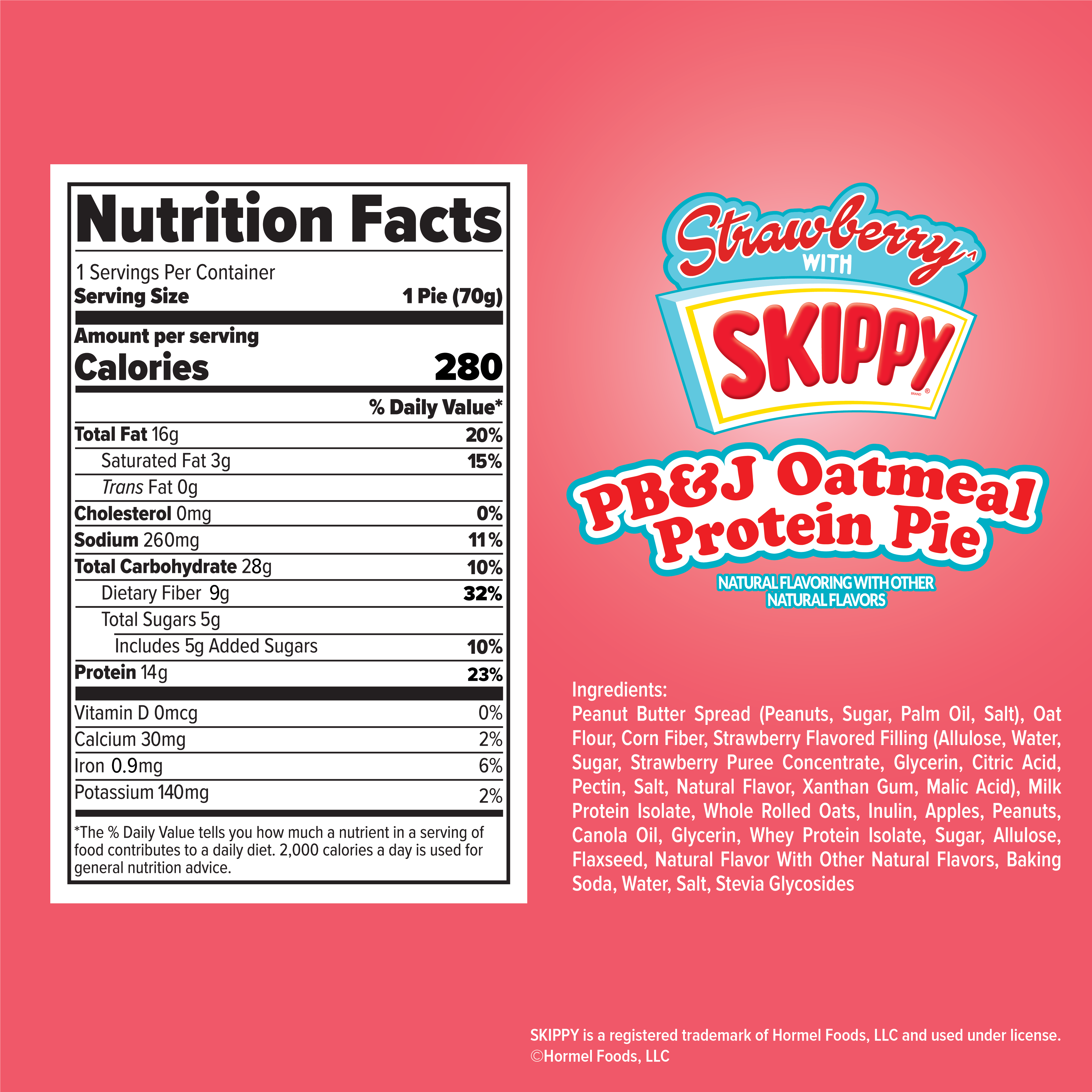 Skippy Peanut Butter & Jelly Oatmeal Protein Pie - Hover