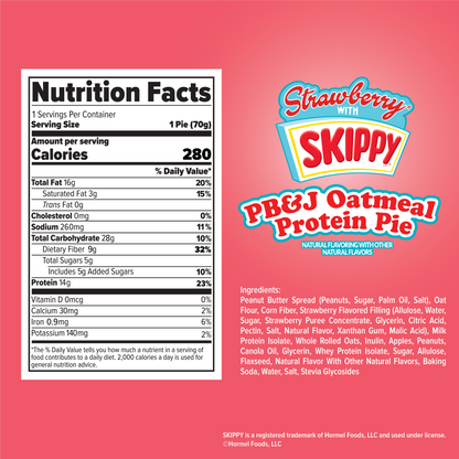 Skippy Peanut Butter & Jelly Oatmeal Protein Pie