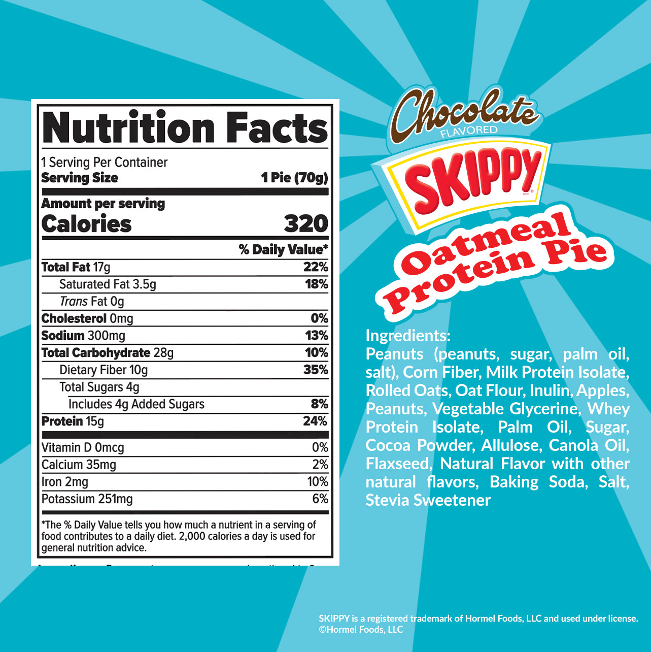 Oatmeal Protein Pie, Skippy Chocolate