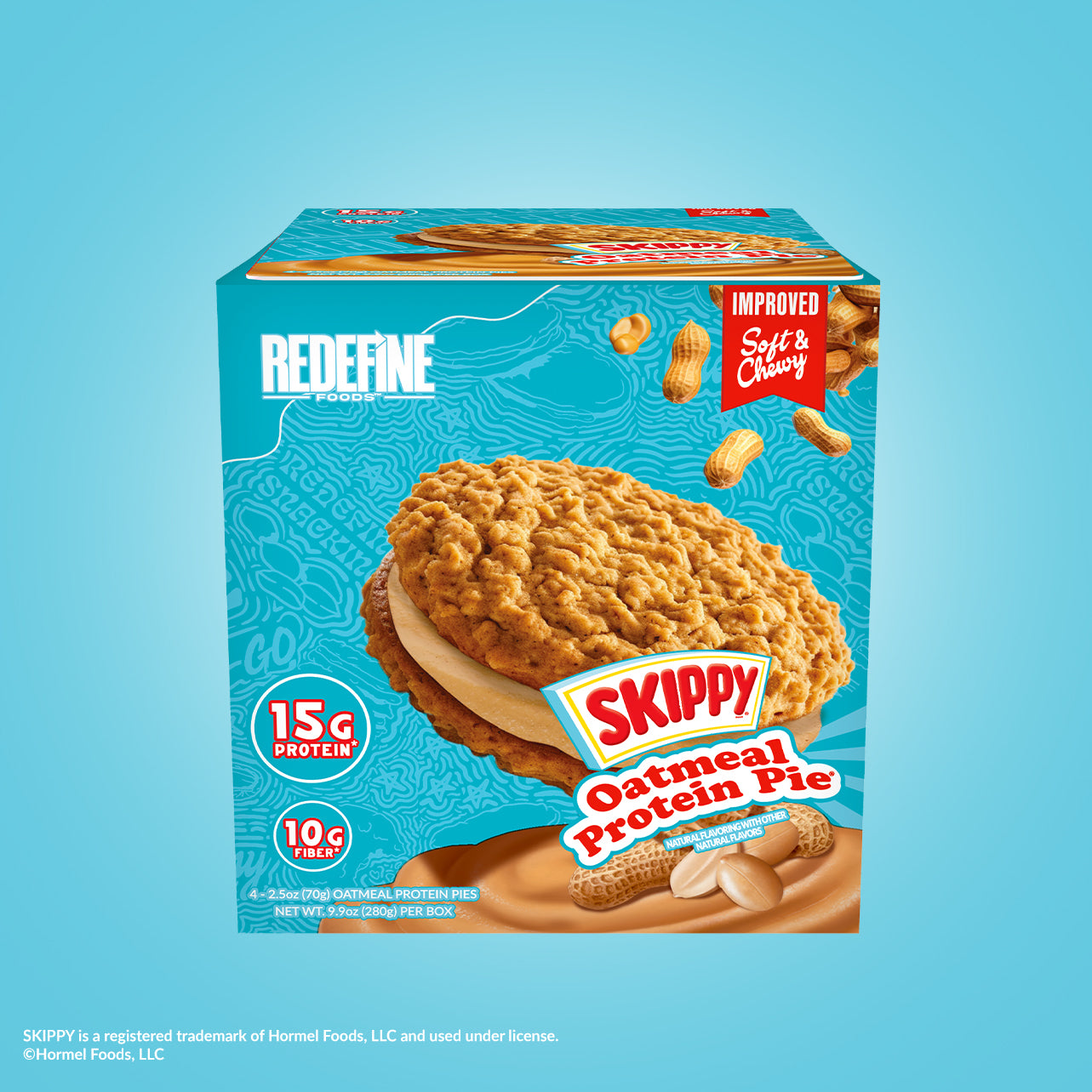 Oatmeal Protein Pie, Skippy Peanut Butter - Hover