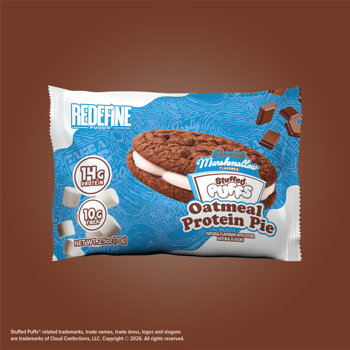 Stuffed Puffs® Chocolate Marshmallow Oatmeal Protein Pie